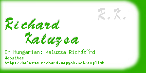 richard kaluzsa business card